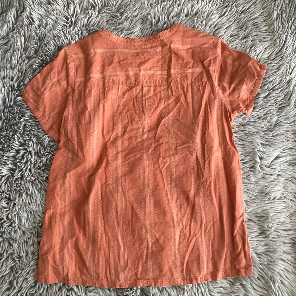 Kuhl Women's Short Sleeve Tunic in Coral Orange with Trim - Picture 5 of 8
